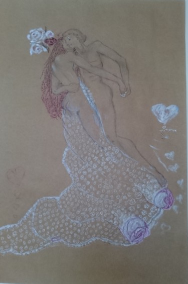 Peinture intitulée "La valse 2" par Chrysanthou, Œuvre d'art originale, Acrylique