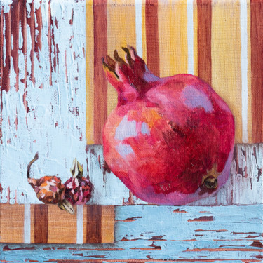 绘画 标题为“Pomegranate and dry…” 由Maria Meltsaeva, 原创艺术品, 油 安装在木质担架架上