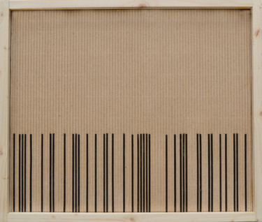 Collages intitolato "AF Code" da Raffaele Iannone, Opera d'arte originale, Collages Montato su Pannello di legno