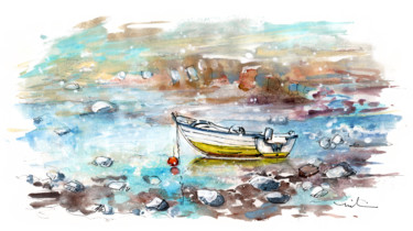 绘画 标题为“A Boat On Anglesey…” 由Miki De Goodaboom, 原创艺术品, 水彩