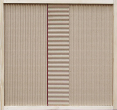 Collages intitolato "AF Verticale rossa" da Raffaele Iannone, Opera d'arte originale, Collages
