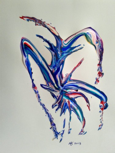 Schilderij getiteld "Ballerina" door Marianne Huizinga, Origineel Kunstwerk, Gouache
