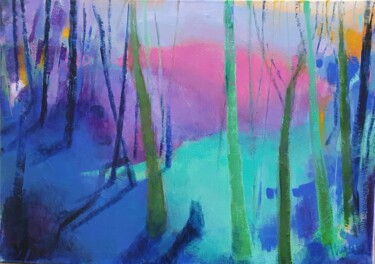 Peinture intitulée "FORET 1" par Thyga, Œuvre d'art originale, Acrylique