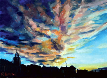 Peinture intitulée "la procession" par Pascal Brachet, Œuvre d'art originale, Huile