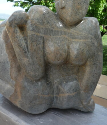 Sculpture titled "Admirative" by Séverine Grosjean, Original Artwork, Stone