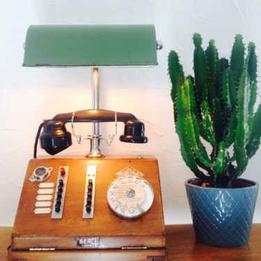 Lampe PICARD LEBAS PARIS Design intitulée "Lampe PICARD LEBAS…" par Joel Carpentier (Ambiance d'Antan), Œuvre d'art originale, Luminaire