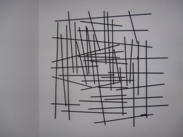 Sculpture titled "MIKADO  " R "" by Leferailleur02, Original Artwork, Metals