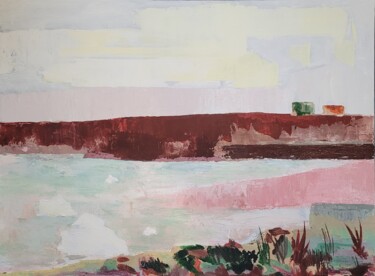 Painting titled "Husavik" by Christian Delavelle, Original Artwork, Acrylic