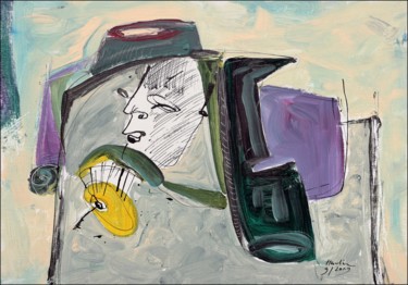 Mirror on the table Painting titled "Mirror on the table" by Jiri Havlik, Original Artwork, Acrylic