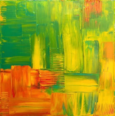 Painting titled "Autumn morning" by Ludwika Pilat, Original Artwork, Acrylic Mounted on Wood Stretcher frame