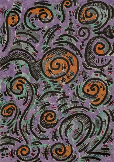Peinture intitulée "Tanatos" par Nicolas Bernié, Œuvre d'art originale, Marqueur