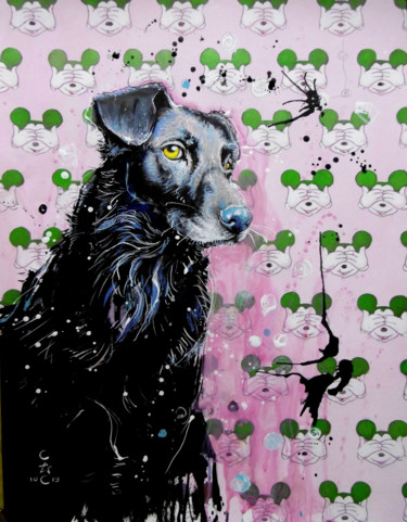 Dessin intitulée "bestiaire" par Catherine Cornec, Œuvre d'art originale, Acrylique