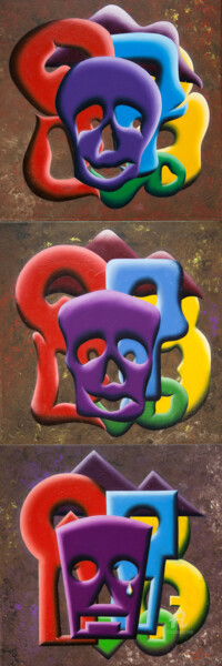 Peinture intitulée "Avatars" par G.Aime, Œuvre d'art originale, Huile
