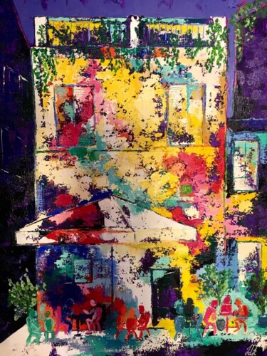 De l'autre coté du Tevere Peinture intitulée "De l'autre coté du…" par Julie D'Aragon, Œuvre d'art originale, Huile