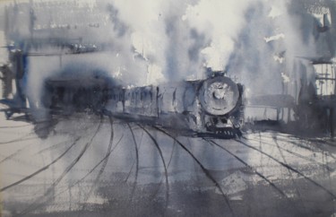 绘画 标题为“trains 13” 由Giorgio Gosti, 原创艺术品, 水彩