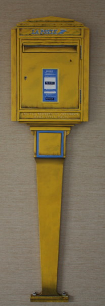 Painting titled "La poste - 3" by Pascal Genevois, Original Artwork, Oil