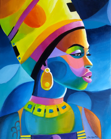 Peinture intitulée "Malia" par Laurent Chimento, Œuvre d'art originale, Huile Monté sur Châssis en bois