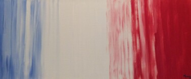 Mes couleurs favorites : le drapeau français Peinture intitulée "Mes couleurs favori…" par Many, Œuvre d'art originale, Acrylique