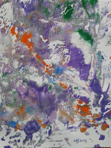 Schilderij getiteld "Printemps 1" door Marianne Huizinga, Origineel Kunstwerk, Gouache