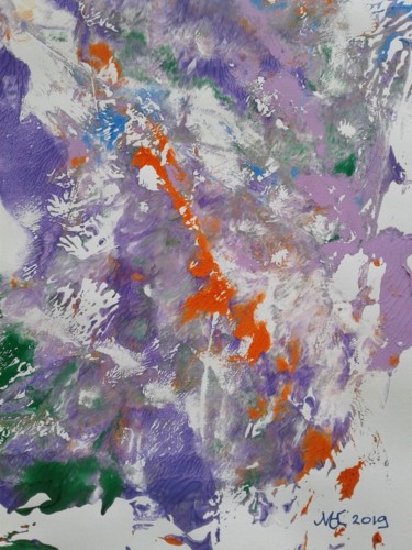 Schilderij getiteld "Printemps 2" door Marianne Huizinga, Origineel Kunstwerk, Gouache