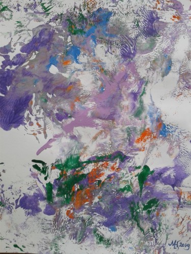 Schilderij getiteld "Printemps 3" door Marianne Huizinga, Origineel Kunstwerk, Gouache