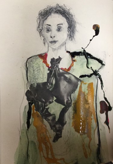 je m'éclate Dessin intitulée "je m'éclate" par Martine Swynghedauw, Œuvre d'art originale, Encre