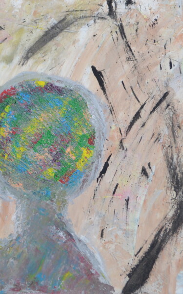 Peinture intitulée "The colored man" par Quentin Monnet, Œuvre d'art originale, Acrylique