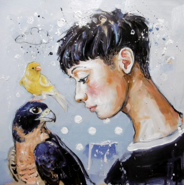 Peinture intitulée ".." par Catherine Cornec, Œuvre d'art originale, Huile