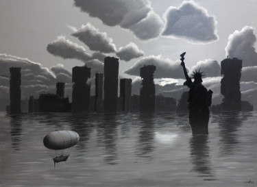 Peinture intitulée "New-York NB" par Pascal Genevois, Œuvre d'art originale, Acrylique Monté sur Châssis en bois