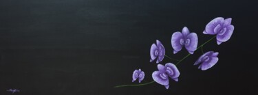 Painting titled "Orquídeas1" by São Vieira, Original Artwork, Acrylic