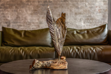 Scultura intitolato "Megalodon shark too…" da Alexander Cheglakov, Opera d'arte originale, Legno