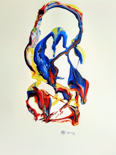 Schilderij getiteld "Geen" door Marianne Huizinga, Origineel Kunstwerk, Gouache