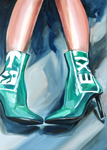 "Exit" başlıklı Tablo Sasha Robinson tarafından, Orijinal sanat, Petrol