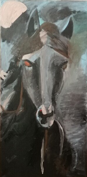 Peinture intitulée "Cheval de Troie" par Valérie Blum (Valery), Œuvre d'art originale, Acrylique Monté sur Châssis en bois