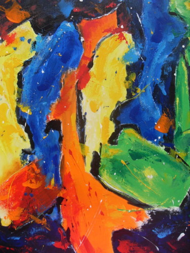Peinture intitulée "CHAUD ET FROID" par Jean-Marc Gayraud, Œuvre d'art originale, Acrylique Monté sur Châssis en bois