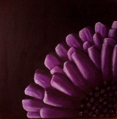 Pintura intitulada "Flor roxa" por São Vieira, Obras de arte originais, Acrílico Montado em Armação em madeira