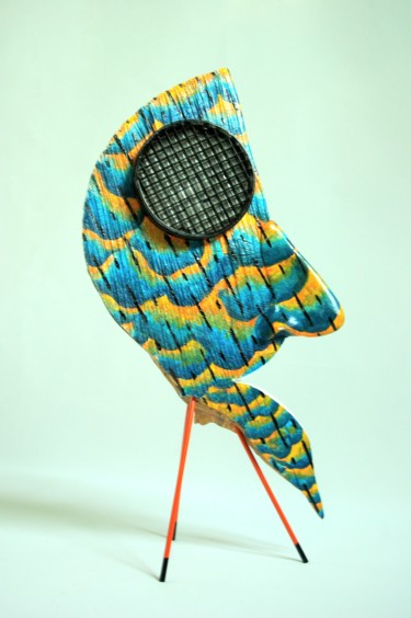 Sculpture intitulée "Entaille <^^^" par Raindh, Œuvre d'art originale, Bois