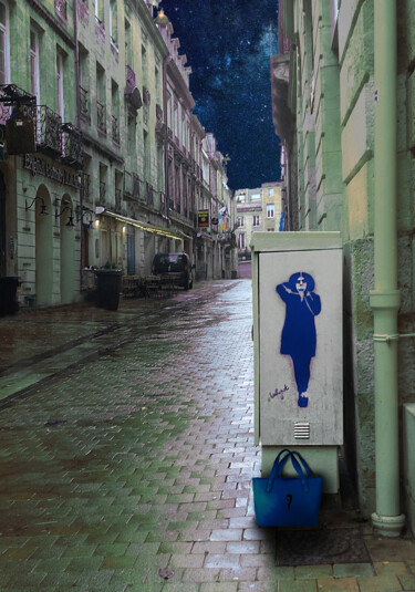 Arte digitale intitolato "LE SAC DE NUIT - TH…" da Philippe Renou, Opera d'arte originale, Fotomontaggio