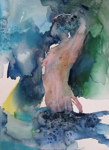 绘画 标题为“Dans la source” 由Sylvia Baldeva, 原创艺术品, 水彩