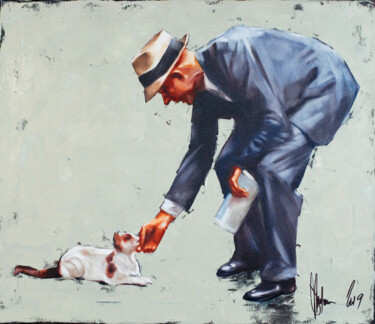 Painting titled "Sentimental old age." by Igor Shulman, Original Artwork, Oil