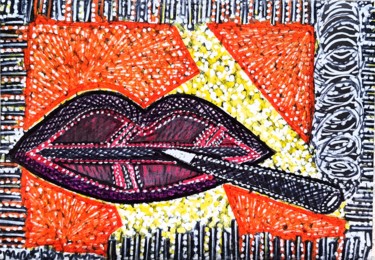 「Contemporary art in…」というタイトルの描画 Mirit Ben-Nunによって, オリジナルのアートワーク, インク