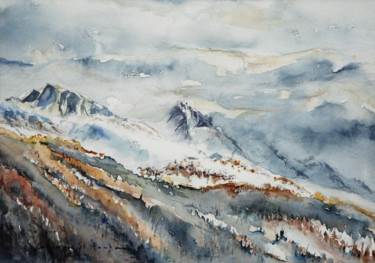 couleurs automnales dans la neige