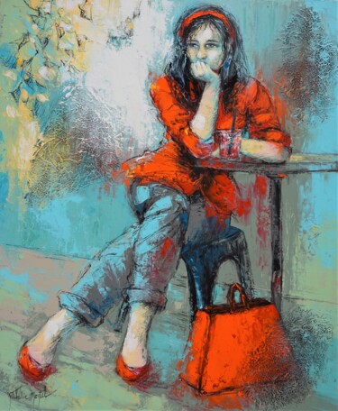 Peinture intitulée "Reflexion" par Nathalie Montel, Œuvre d'art originale, Acrylique Monté sur Châssis en bois