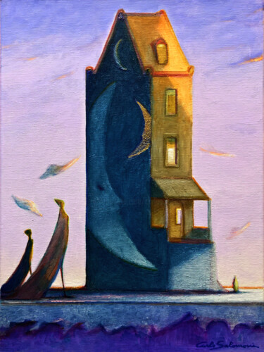 Pittura intitolato "TOWARDS THE MOON HO…" da Carlo Salomoni, Opera d'arte originale, Acrilico