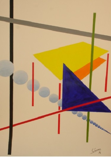 Pintura intitulada "DA LINHA A FORMA" por Cassiano Lima, Obras de arte originais, Acrílico Montado em Painel de madeira