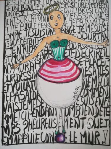 Dibujo titulada "Bille" por Jen Simba Ka J. S. K, Obra de arte original, Tinta