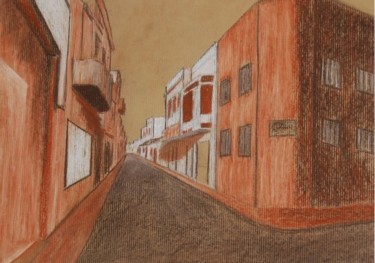 Pintura intitulada "RUA 2" por Cassiano Lima, Obras de arte originais, Pastel Montado em Cartão
