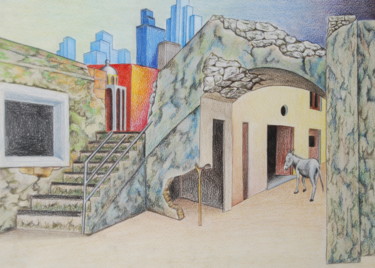 Pintura intitulada "FUTURO" por Cassiano Lima, Obras de arte originais, Lápis Montado em Cartão