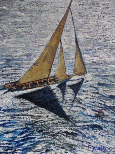 Peinture intitulée "AZUR" par Erick Millet, Œuvre d'art originale, Acrylique