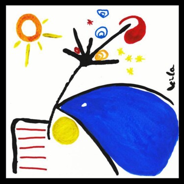 Painting titled "Oxygène" by Leila Assmann, Original Artwork, Watercolor